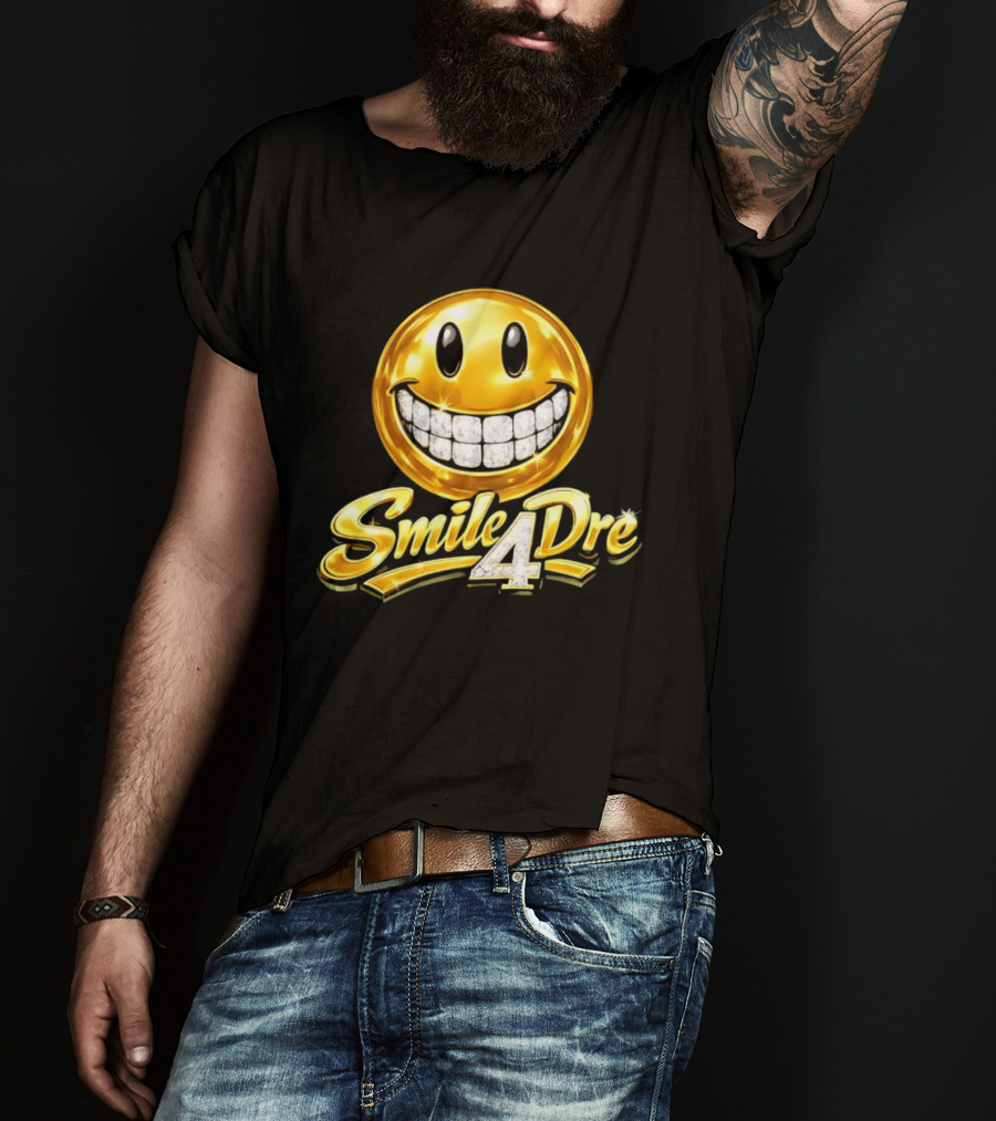 Gold Diamond Grillz Smiley Face Smile4Dre T-Shirt