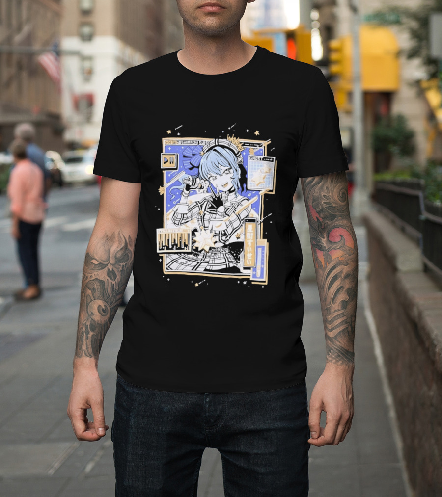 Hoshimachi Suisei GHOST Stellarstill VTuber Idol Celestial Starry Night Aesthetic T-Shirt