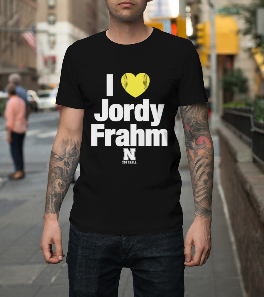 I Heart Jordy Frahm Nebraska Cornhuskers Softball T-Shirt