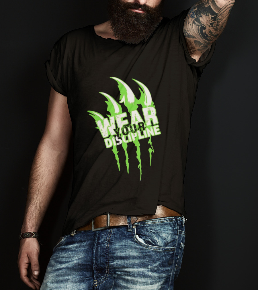 Distressed Green Claw Wear Your Discipline Claw Marks T-Shirt