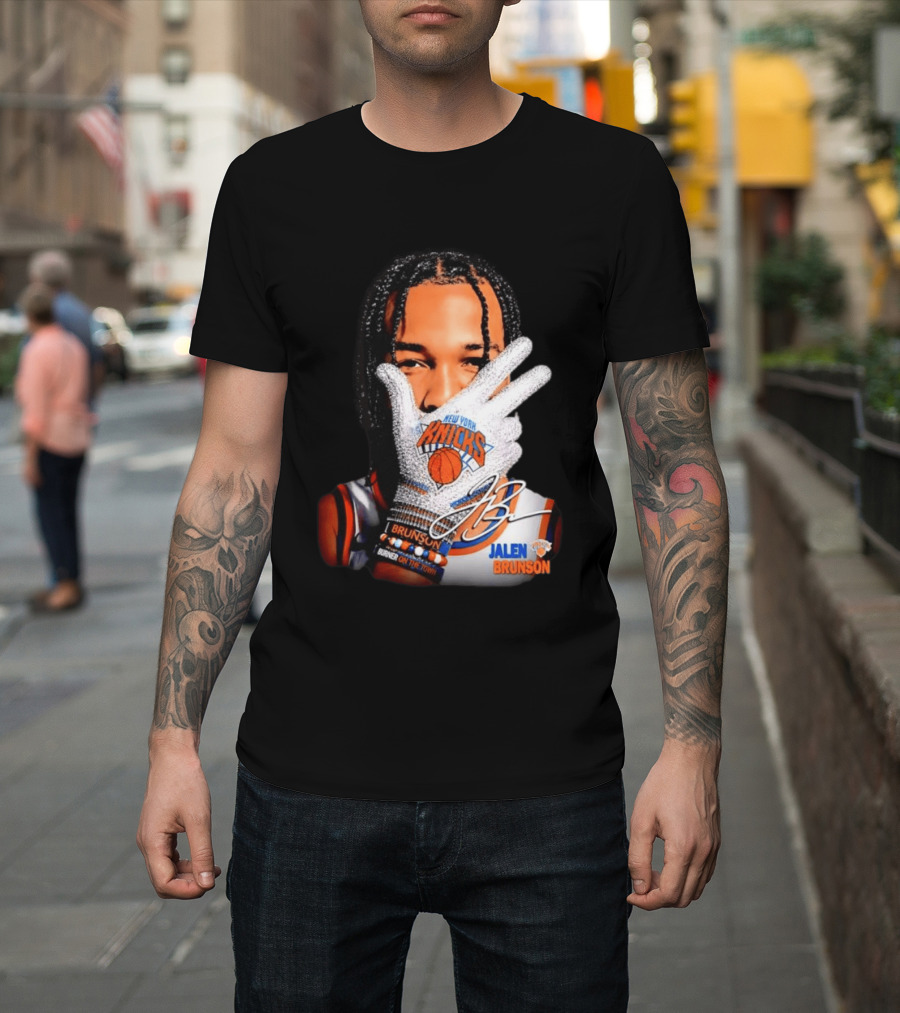 New York Knicks Jalen Brunson Iceman Burner Signature Basketball Player T-Shirt