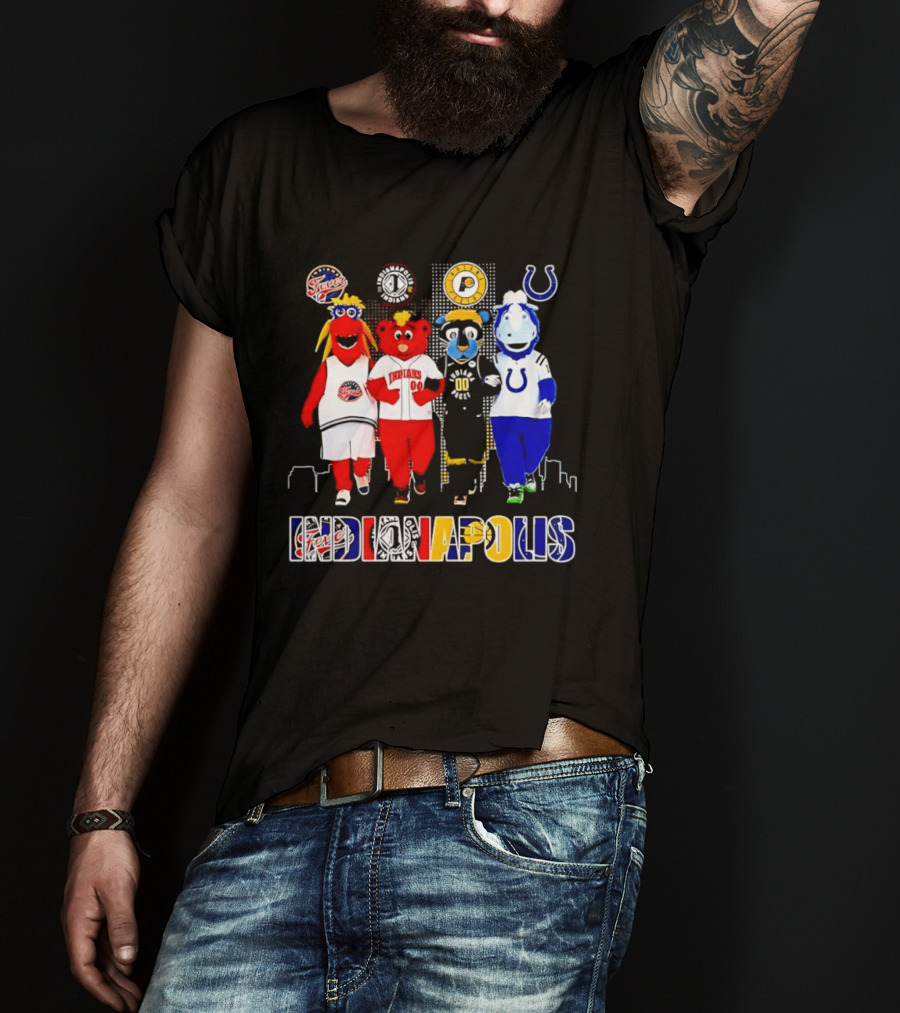 Indiana Fever Pacers Colts Indians Mascots Indianapolis T-Shirt