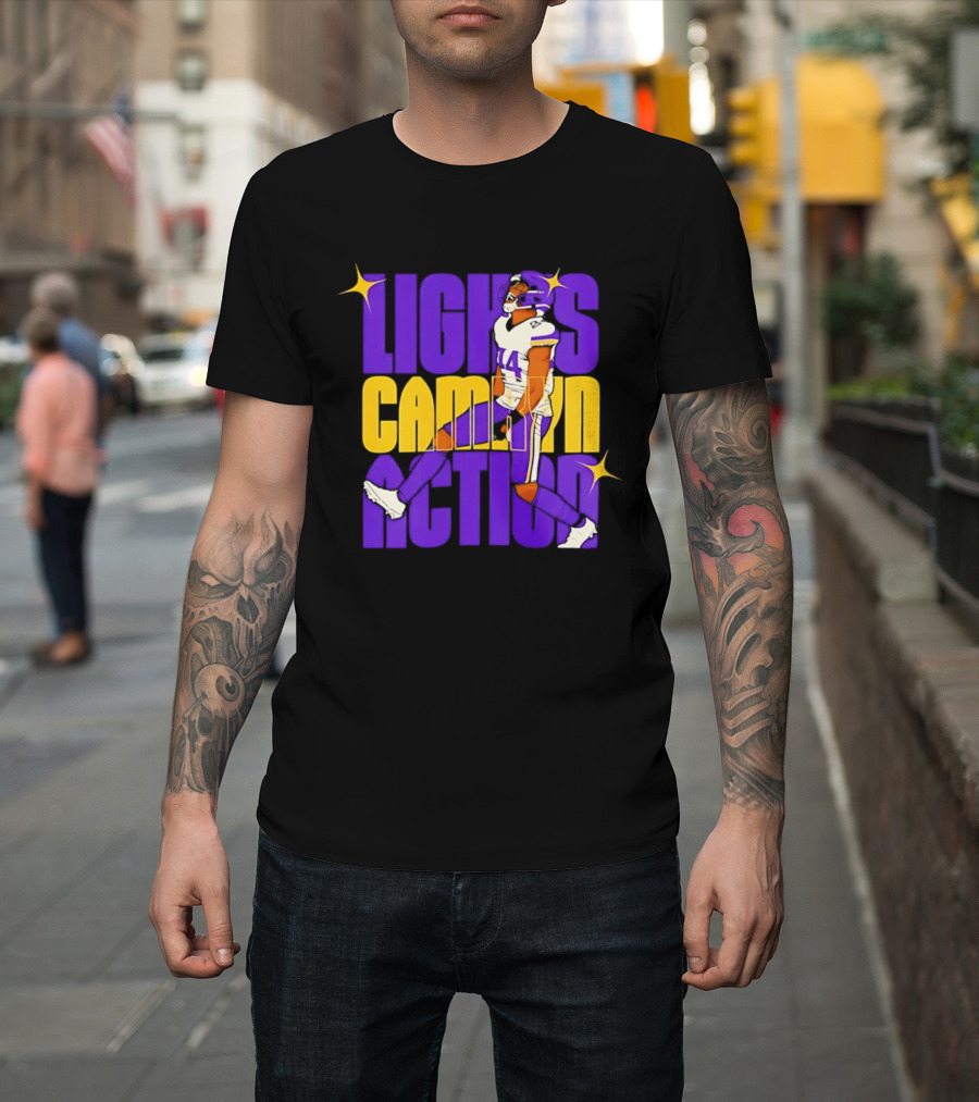 Lights Camryn Action Minnesota Vikings Player 14 T-Shirt