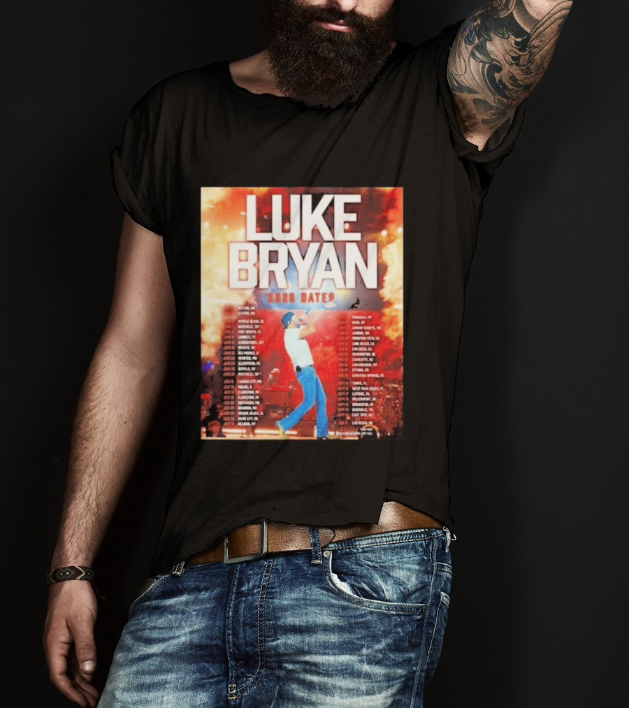 Luke Bryan 2026 Dates Tour Cities Concert Events T-Shirt