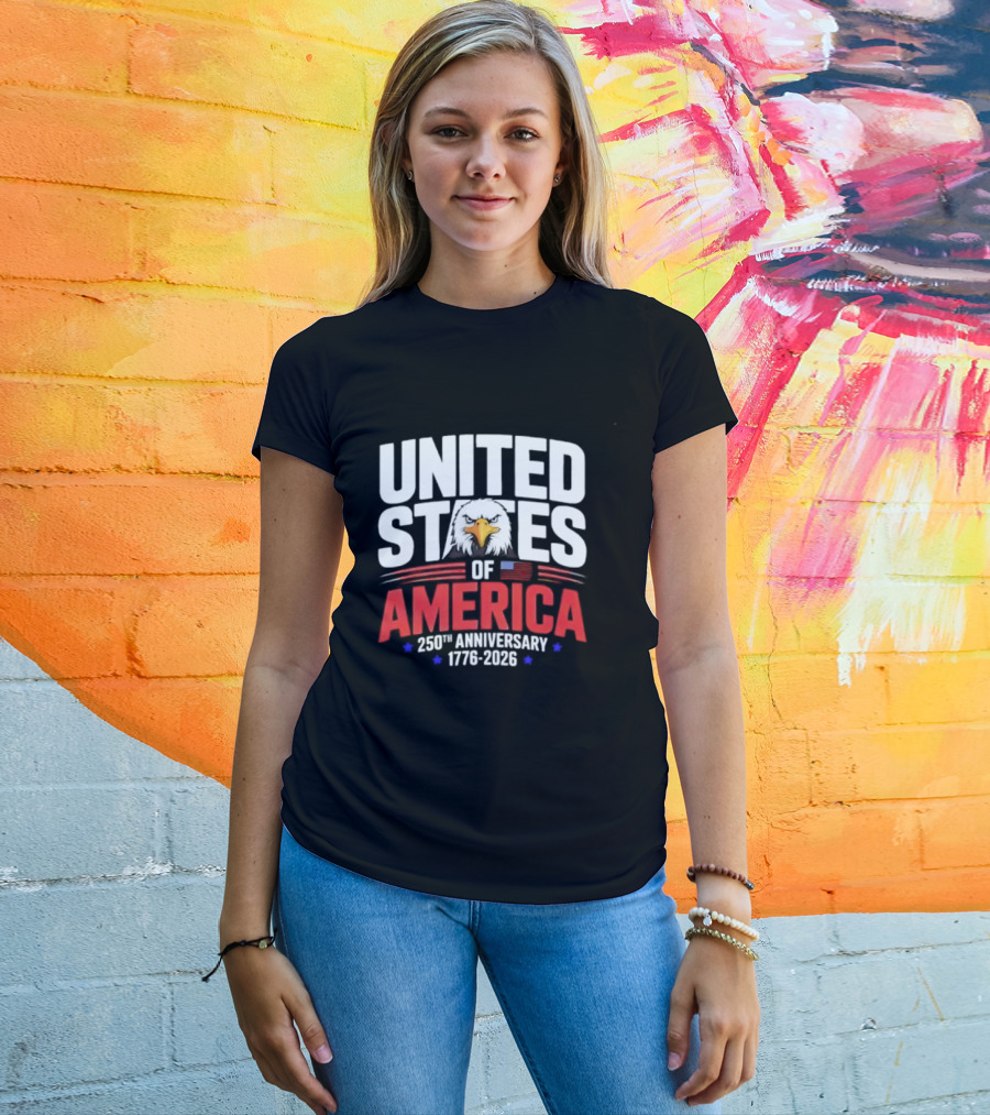 United States Of America 250th Anniversary 1776 2026 Celebration T-Shirt