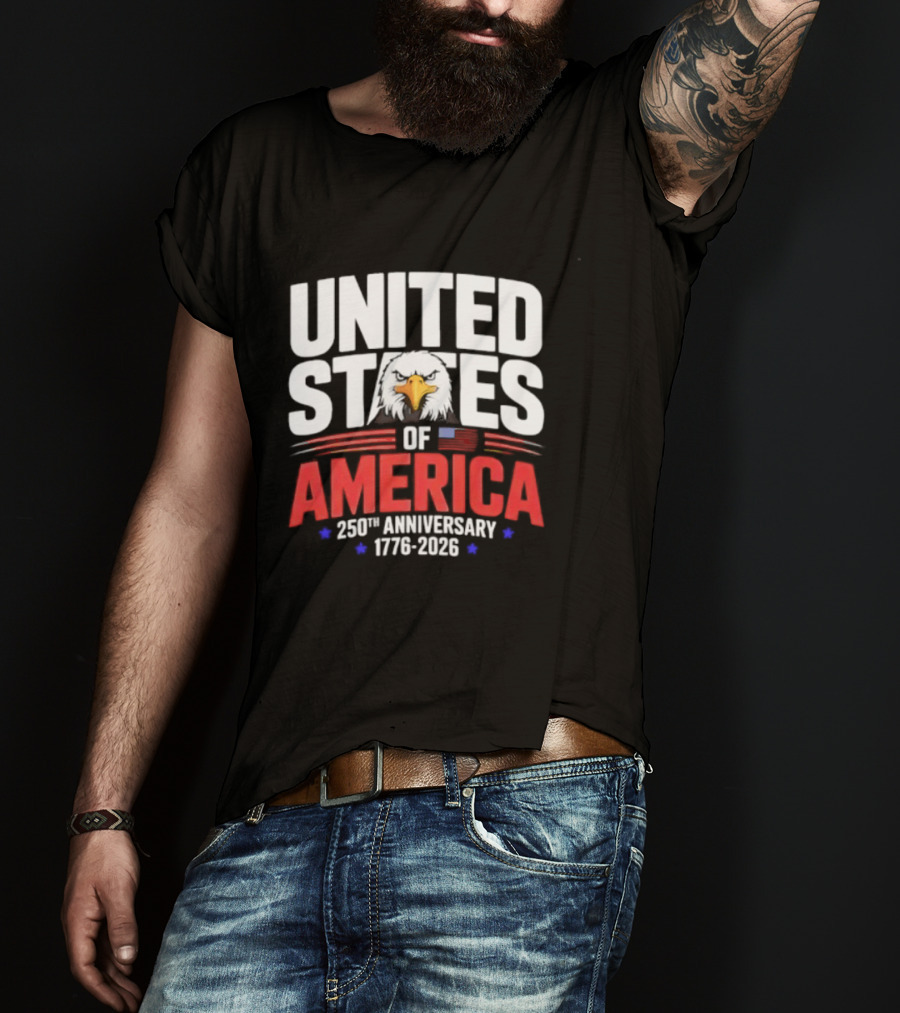 United States Of America 250th Anniversary 1776 2026 Celebration T-Shirt