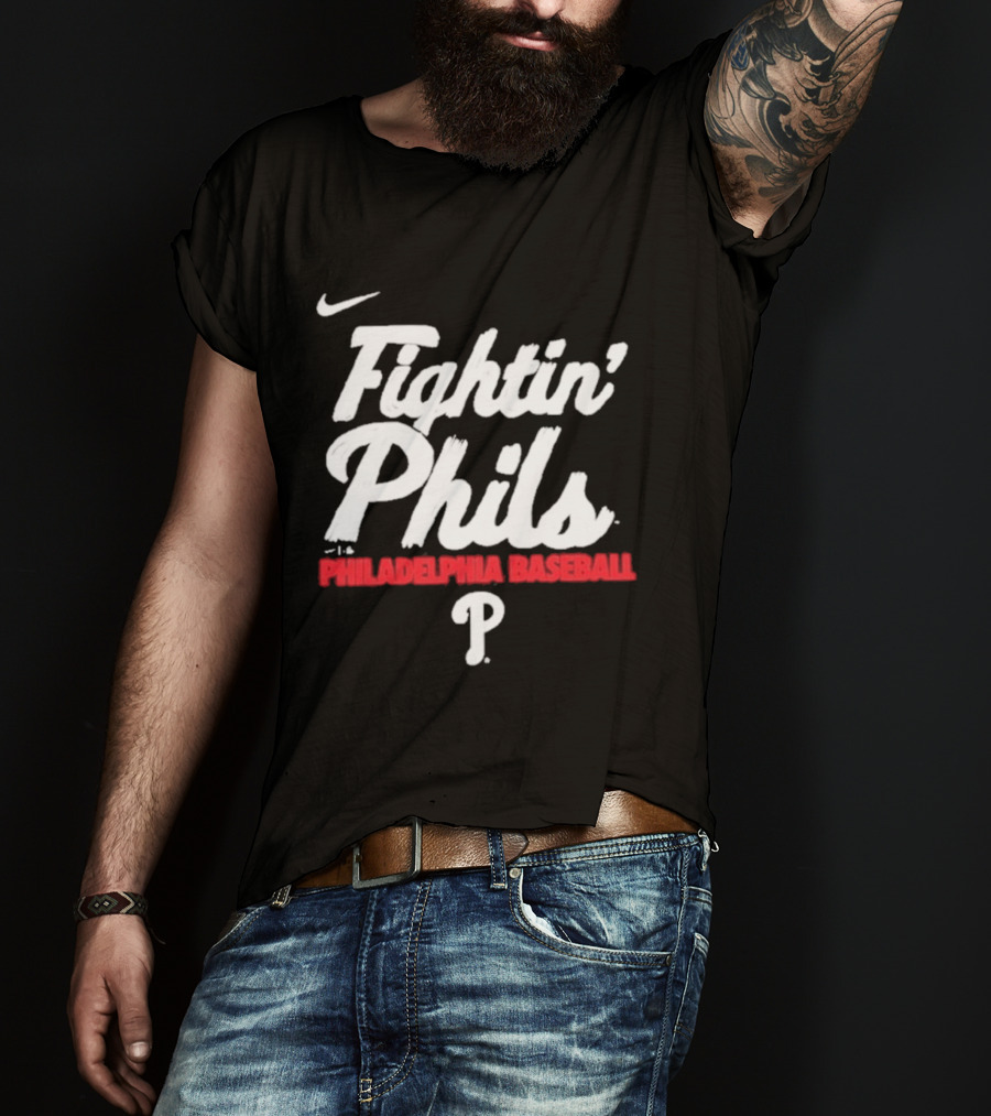 Nike Fightin' Phils Philadelphia Baseball City Connect Handwriting Club T-Shirt