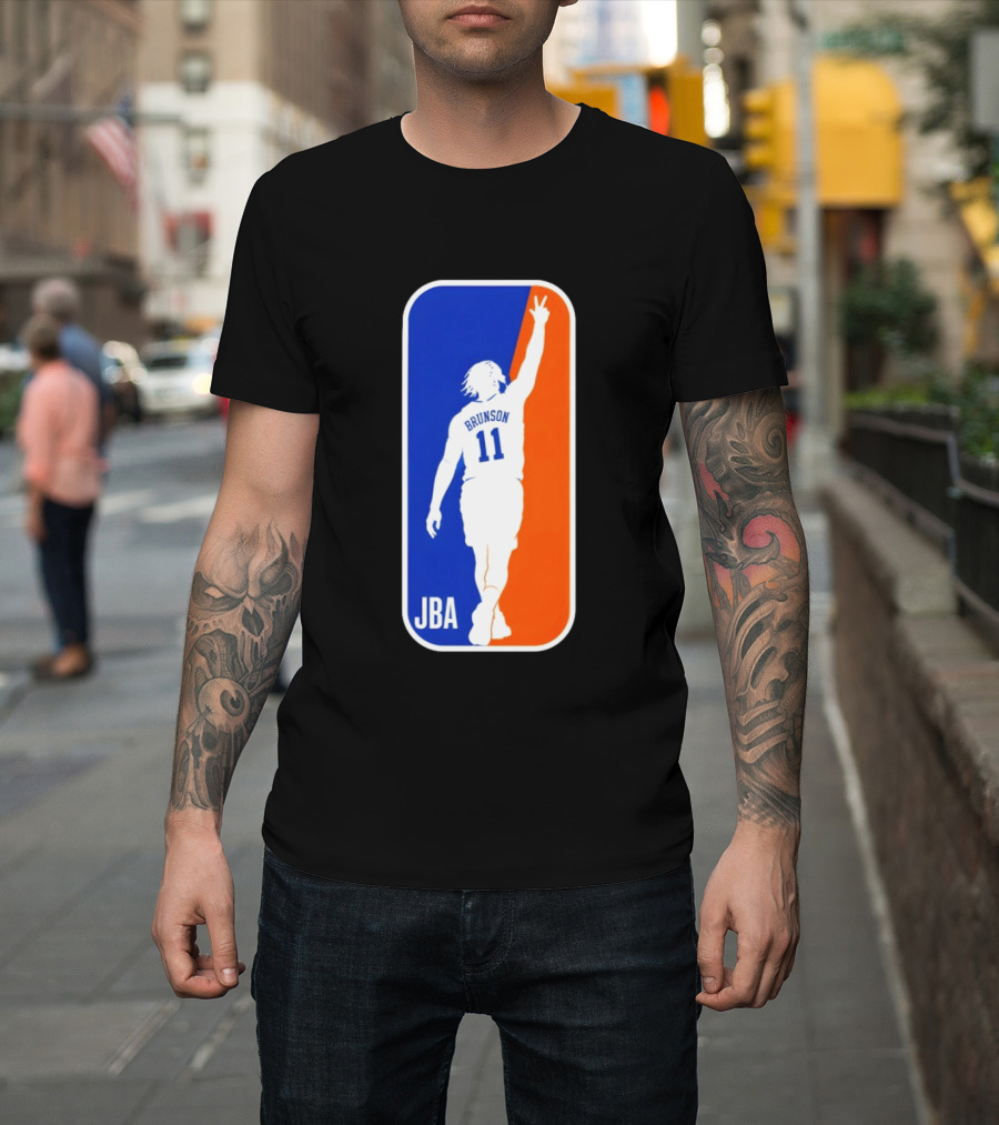 Jalen Brunson 11 JBA Basketball Victory Sign New York T-Shirt