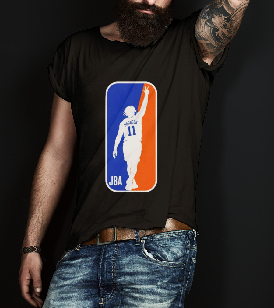 Jalen Brunson 11 JBA Basketball Victory Sign New York T-Shirt