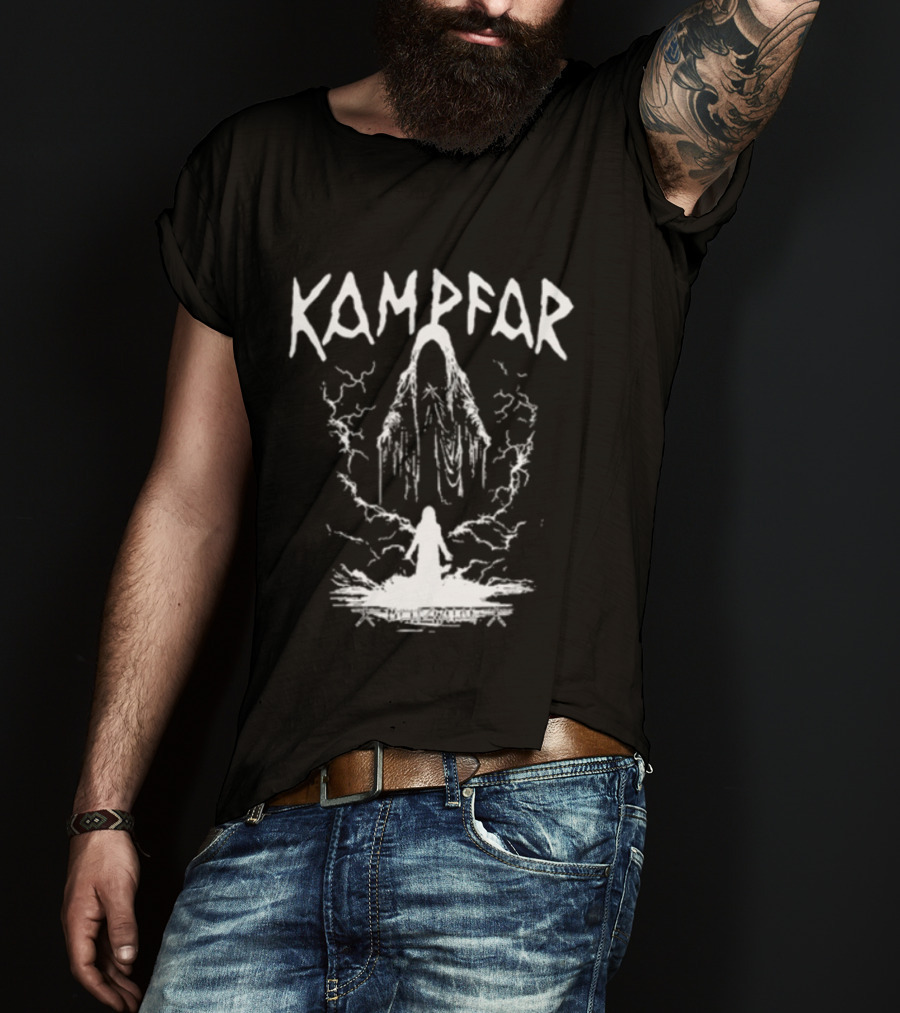 Kampfar May 27 2026 Medellín Colombia Event Ghostly Figure Forest Setting T-Shirt