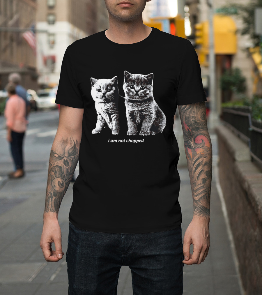 I Am Not Chopped Cats Duo Black And White Kitten T-Shirt