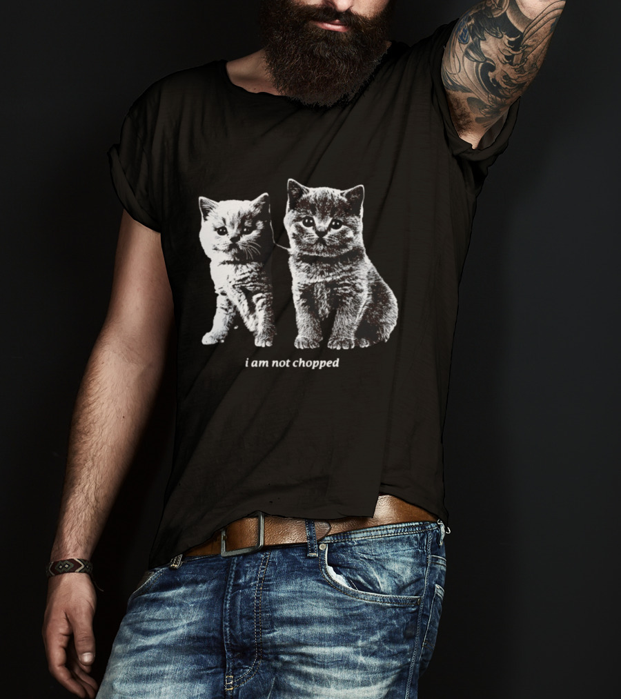 I Am Not Chopped Cats Duo Black And White Kitten T-Shirt