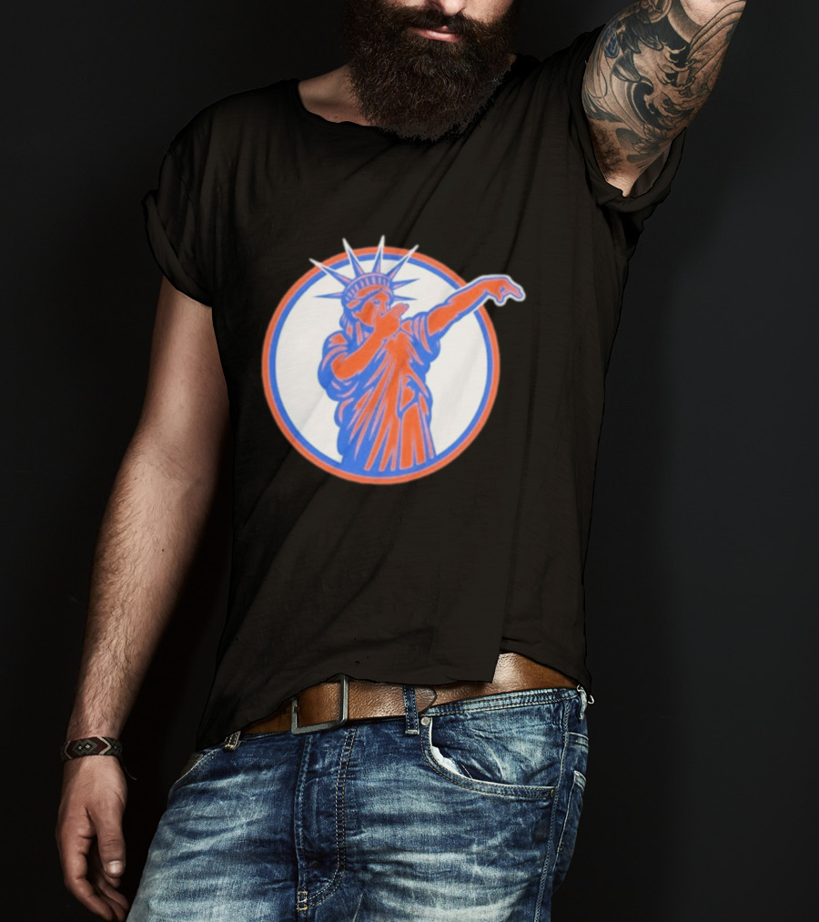 Statue Of Liber3 New York Knicks Basketball Circle T-Shirt