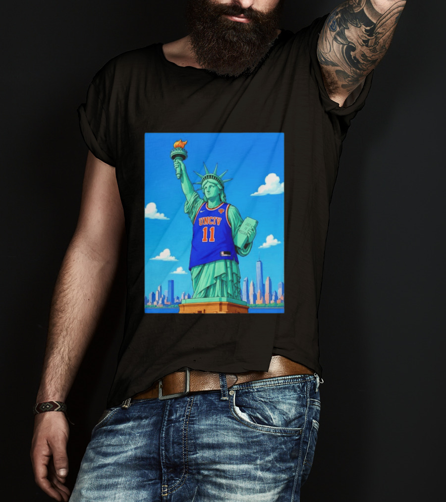 UNCIV 11 Jersey On Statue Of Liberty New York Knicks T-Shirt