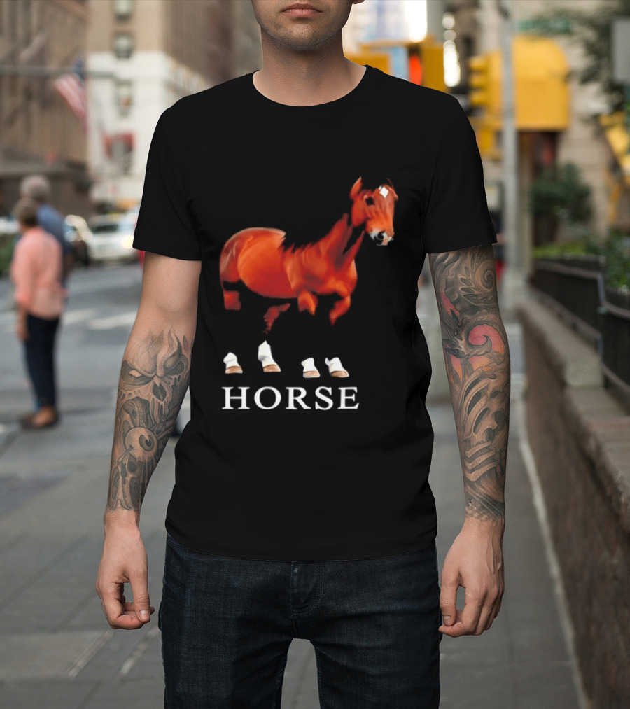 Horse Realistic Equestrian Art Style Hoof T-Shirt