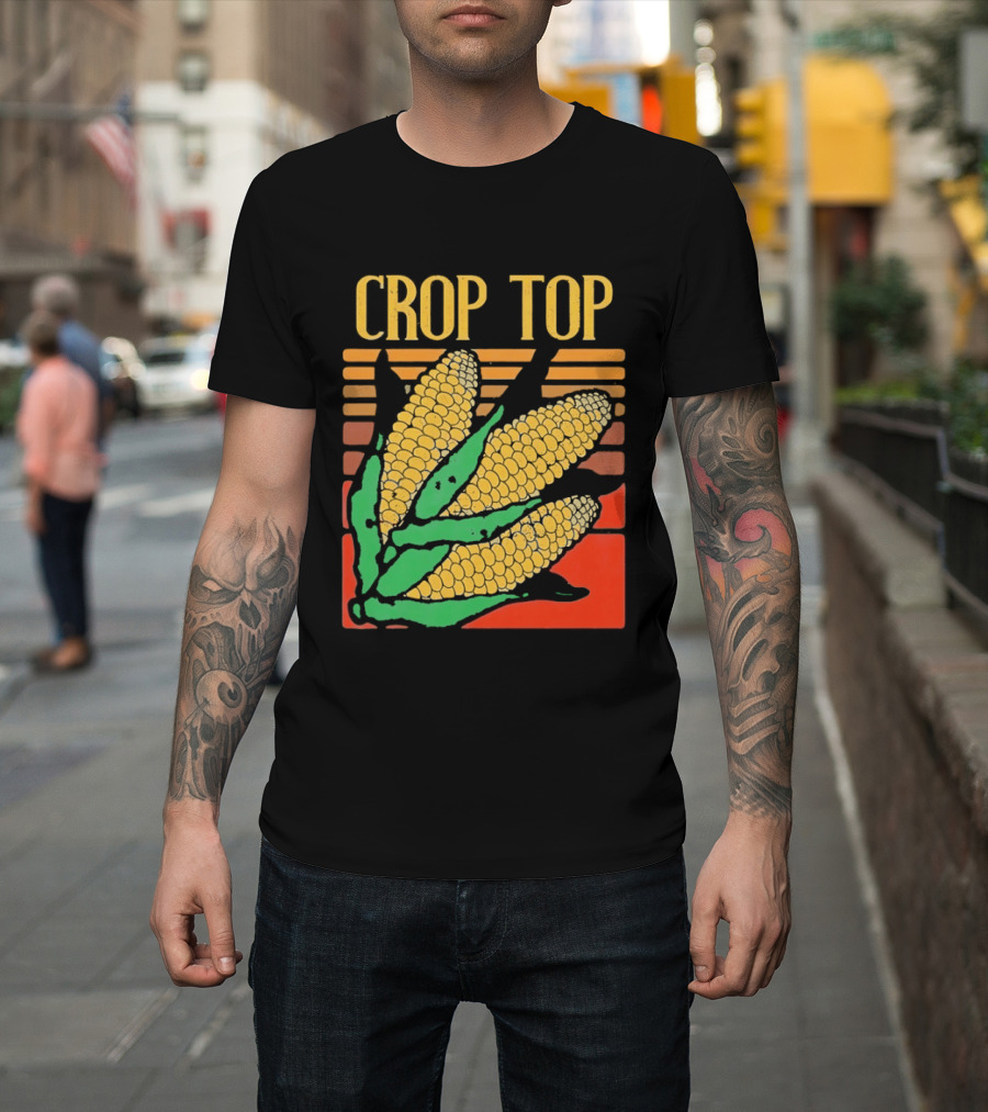 CROP TOP Corn Cobs Maize Sweetcorn Vegetable Agriculture Farm Harvest T-Shirt