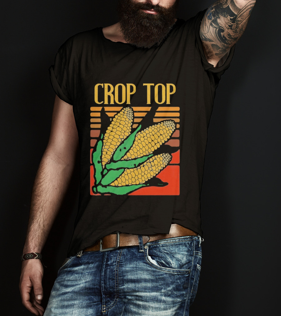 CROP TOP Corn Cobs Maize Sweetcorn Vegetable Agriculture Farm Harvest T-Shirt