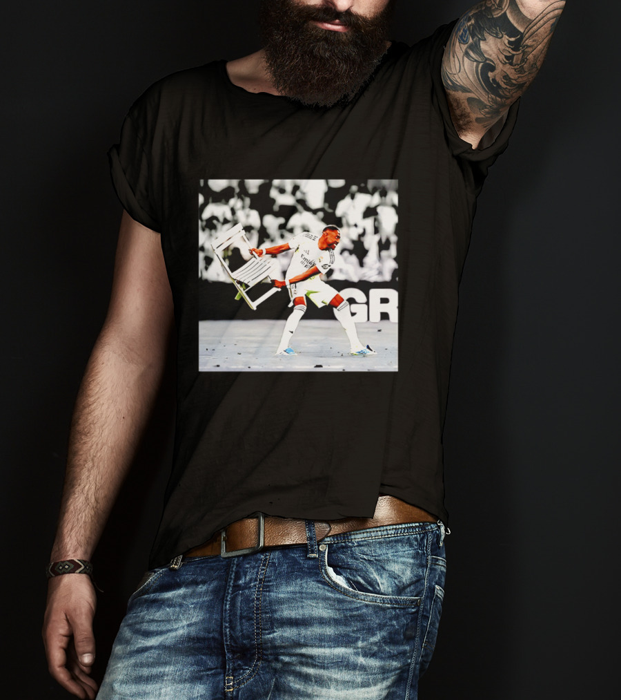 David Alaba Holding Chair On Soccer Field Image T-Shirt