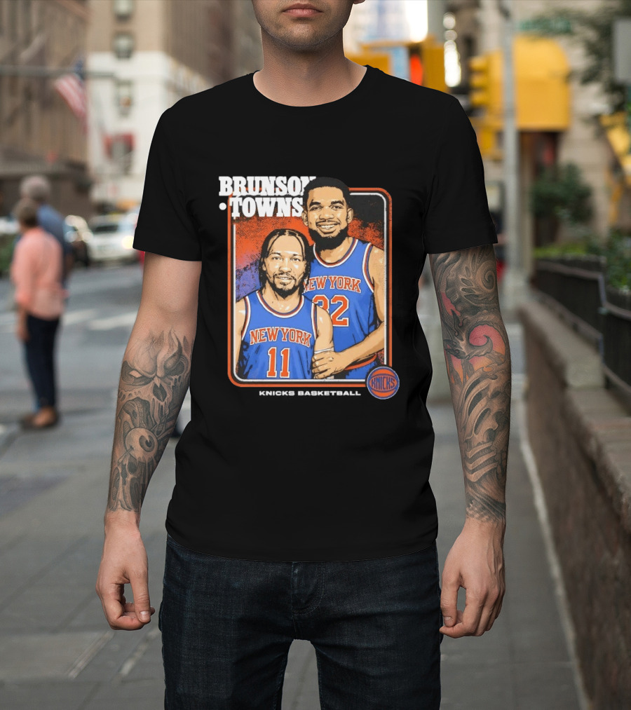New York Knicks Brunson Towns Stepbrothers 32 11 T-Shirt