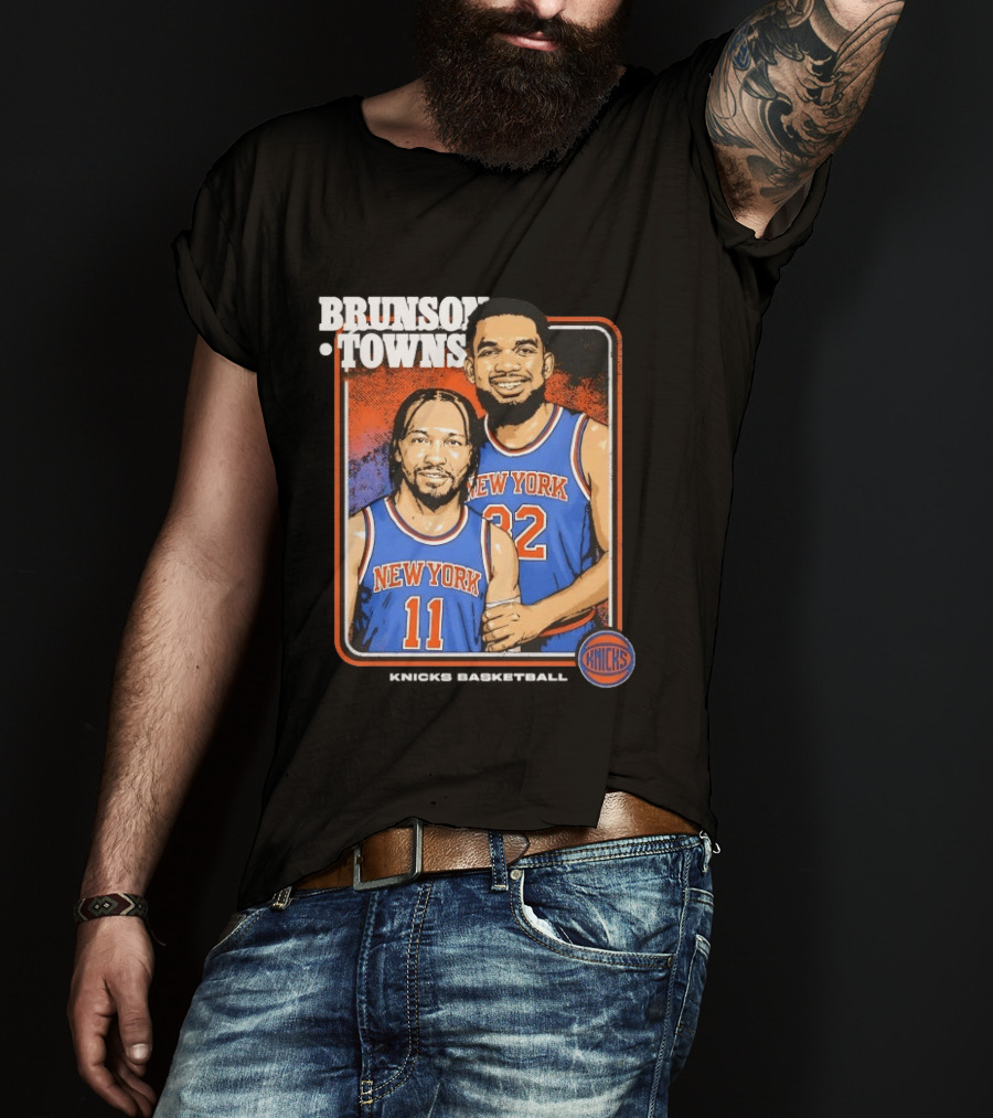 New York Knicks Brunson Towns Stepbrothers 32 11 T-Shirt