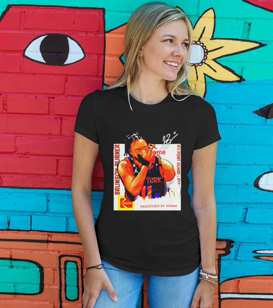 Jalen Brunson Burner New York Kodak #11 Point Guard NYY T-Shirt