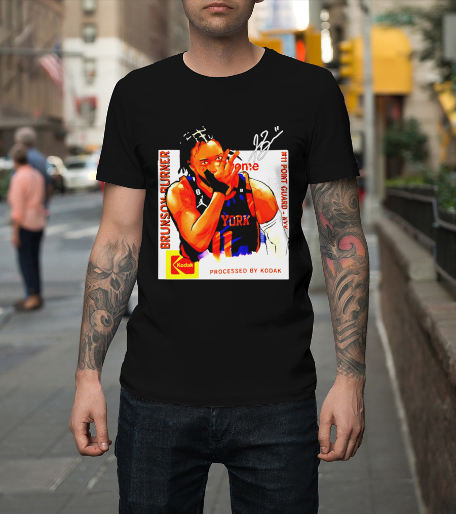 Jalen Brunson Burner New York Kodak #11 Point Guard NYY T-Shirt