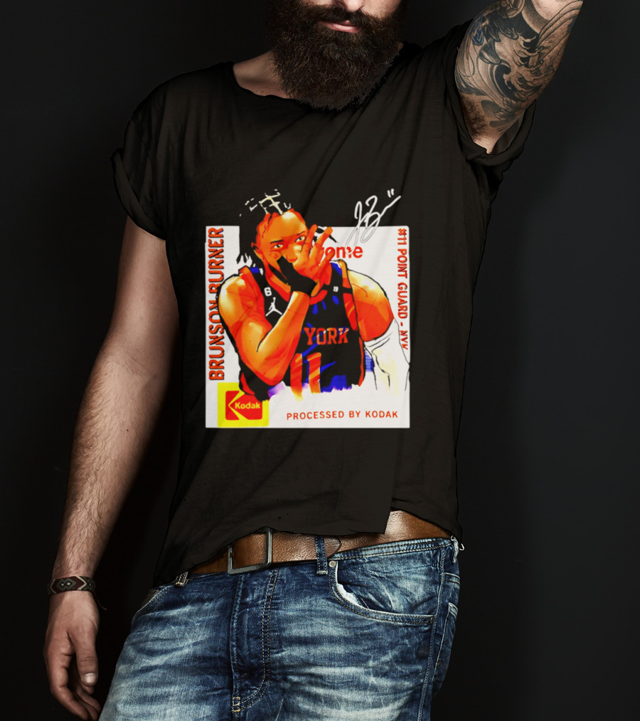 Jalen Brunson Burner New York Kodak #11 Point Guard NYY T-Shirt