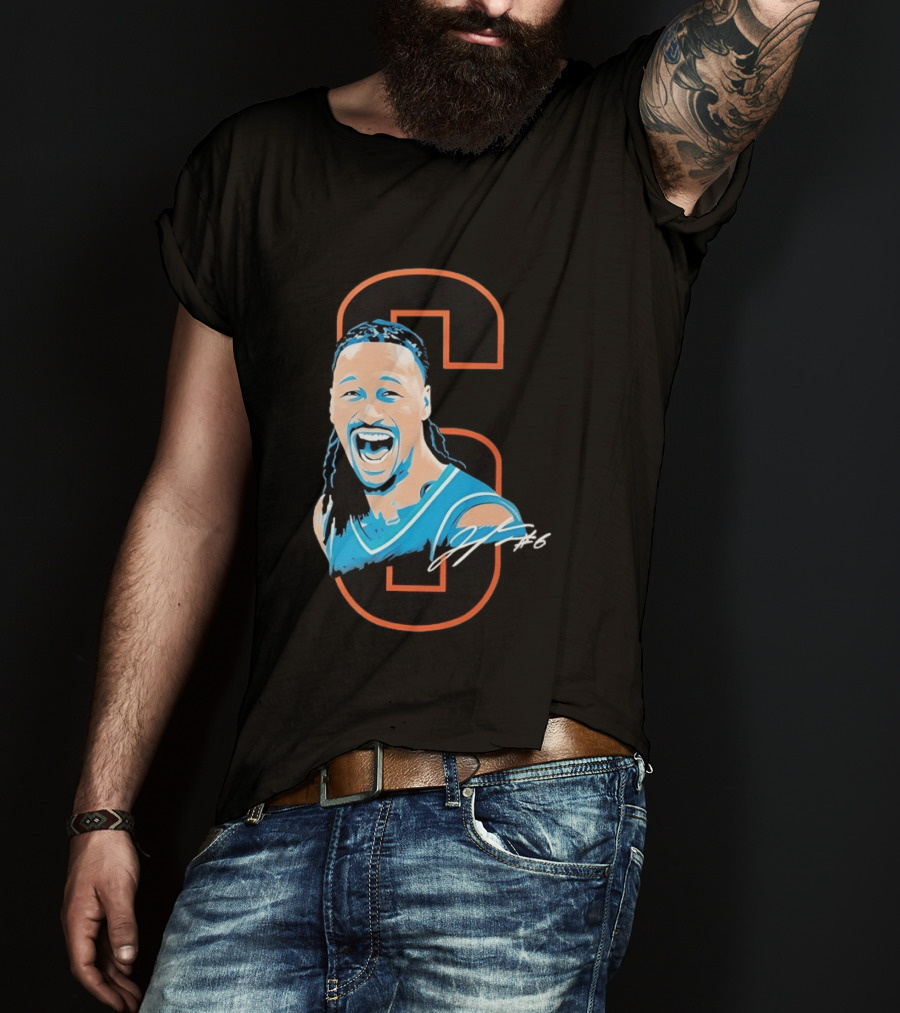 Jaylin Williams Number 6 Oklahoma City Thunder Basketball Signature T-Shirt