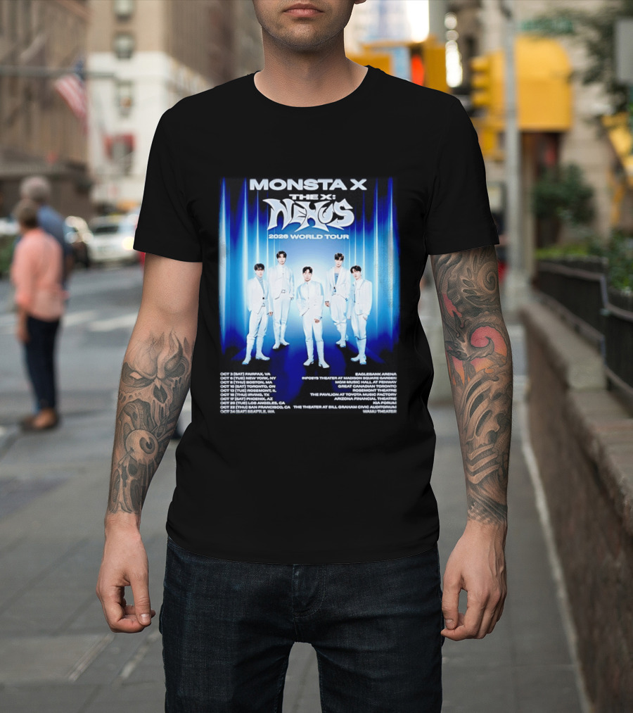 Monsta X The X Nexus 2026 World Tour Dates And Venues T-Shirt