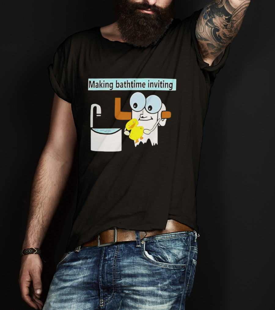 Making Bathtime Inviting No Face Spirited Away Rubber Duck Bathhouse T-Shirt