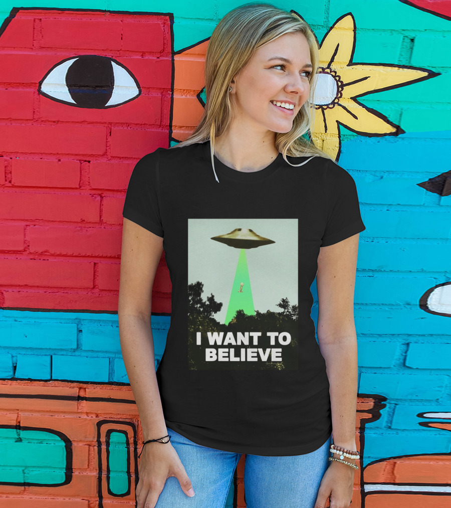 Premiun Spurs I Want To Believe UFO Trophy T-Shirt