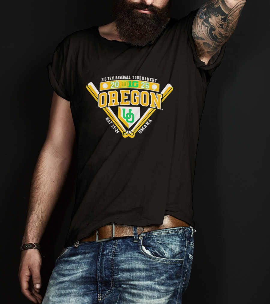 Oregon Ducks 2026 Big Ten Baseball Tournament May 19 21 Omaha T-Shirt