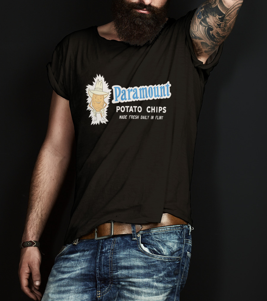 Paramount Potato Chips Made Fresh Daily In Flint Cowboy T-Shirt