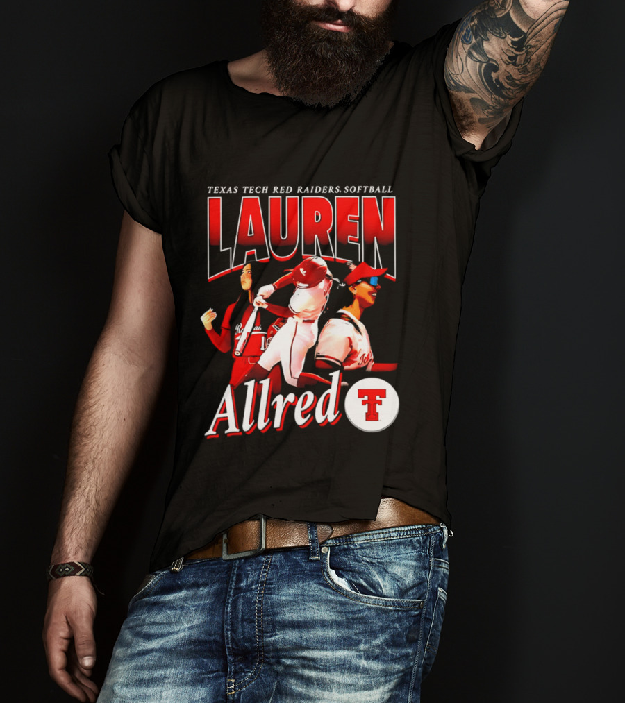 Texas Tech Red Raiders Softball Lauren Allred Team T-Shirt