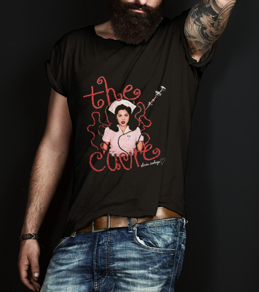 The Cure Mirian Damage Nurse Syringe Gothic Rock Vivian Santiago T-Shirt