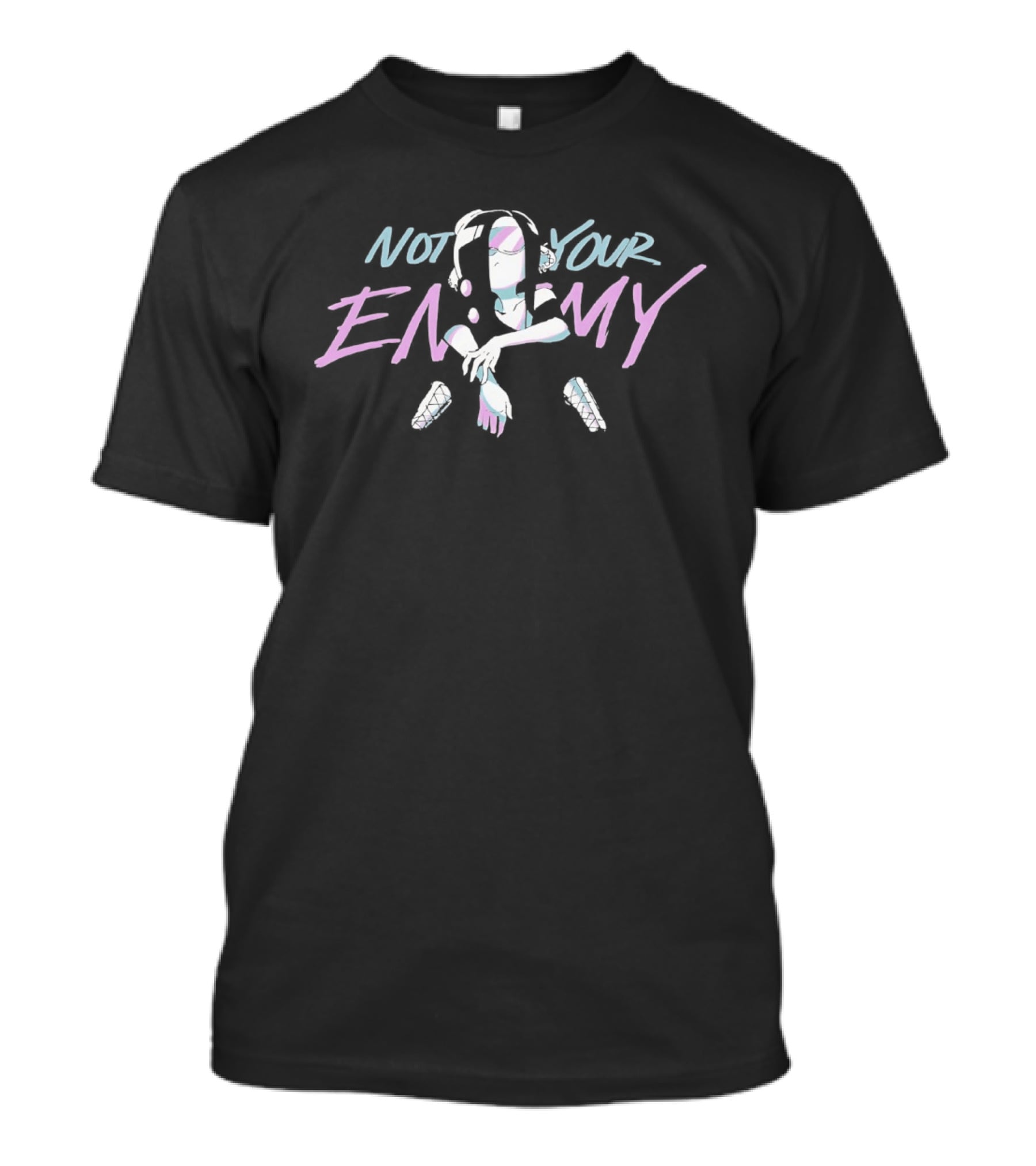 Transgender LGBTQ Pride Rights Social Justice Not Your Enemy Trans Flag T-Shirt