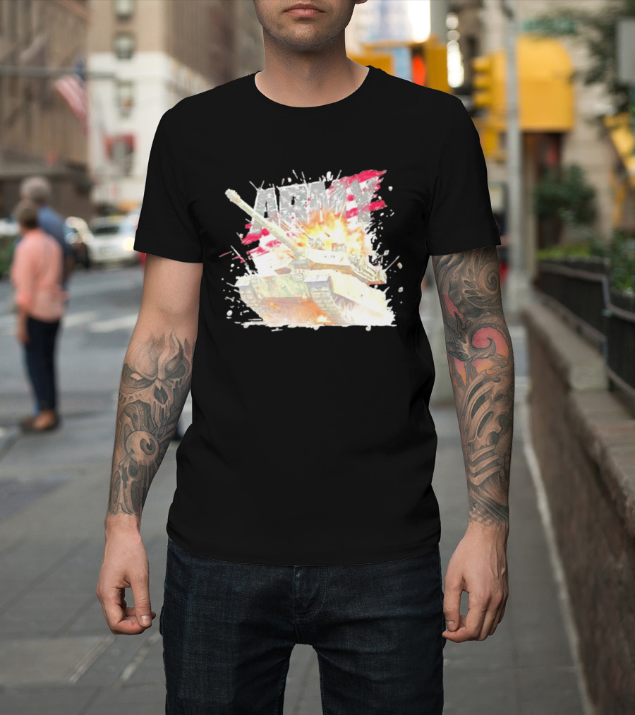 America Army M1 Abrams Tank Explosion T-Shirt