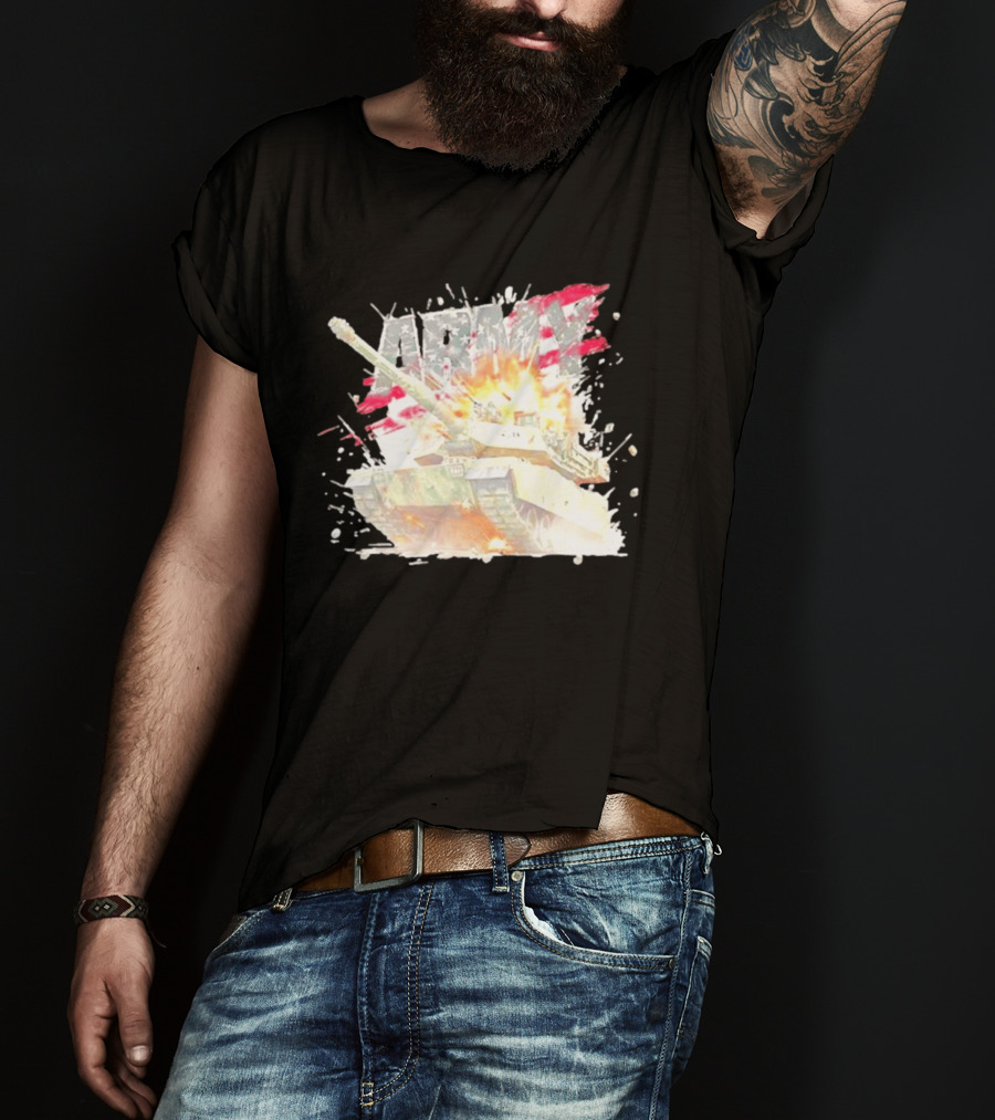 America Army M1 Abrams Tank Explosion T-Shirt
