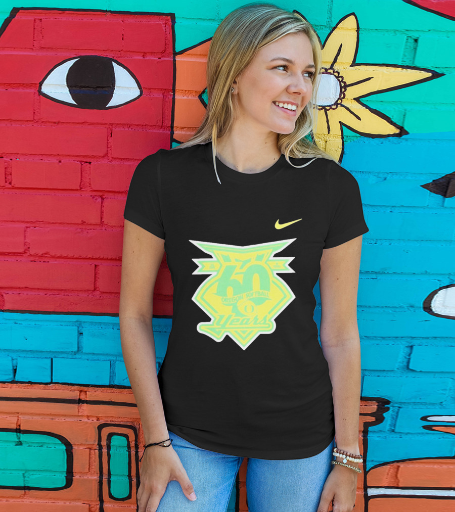 Oregon Softball 60 Years Anniversary Club Nike T-Shirt