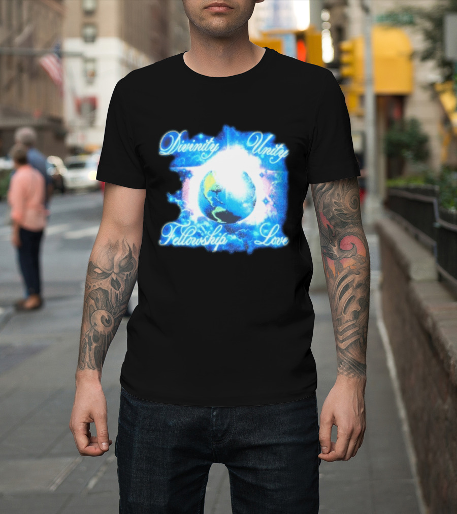 Divinity Unity Fellowship Love Earth Glow T-Shirt
