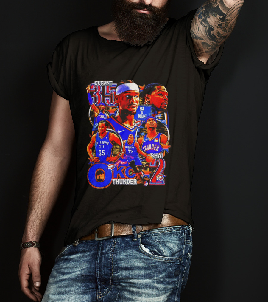 Oklahoma City Thunder Durant 35 Shai 2 OKC Team T-Shirt