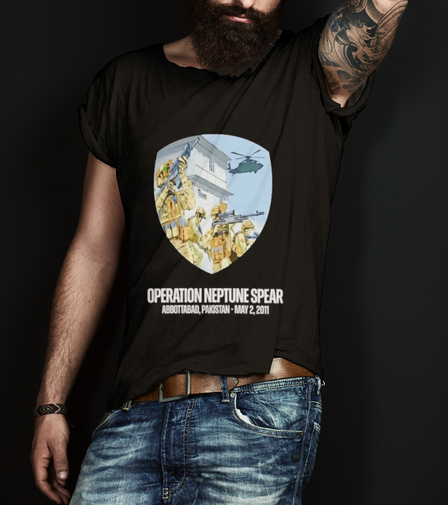 Operation Neptune Spear Abbottabad Pakistan May 2 2011 Military Team Helicopter Shield T-Shirt