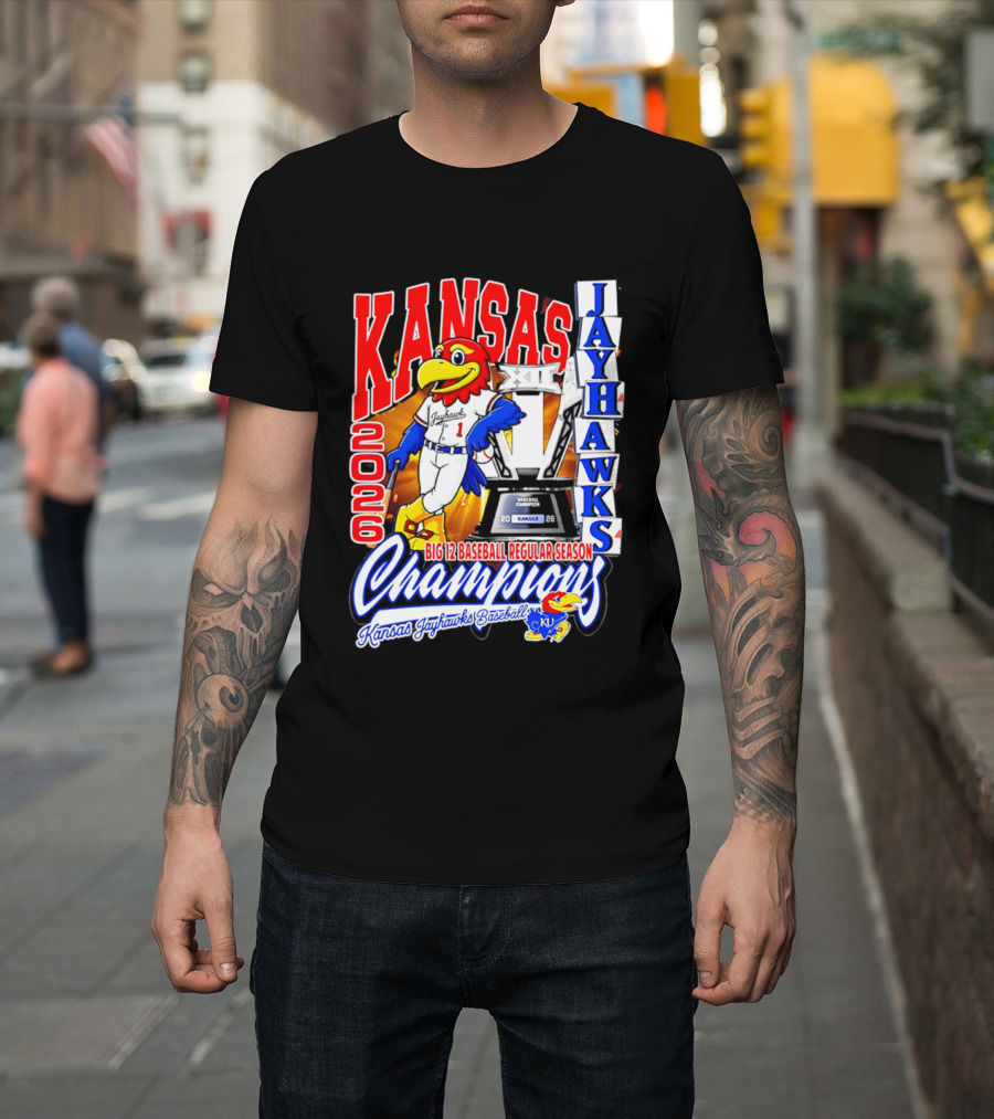 Kansas Jayhawks 2026 Big 12 Baseball Regular Season Champions T-Shirt