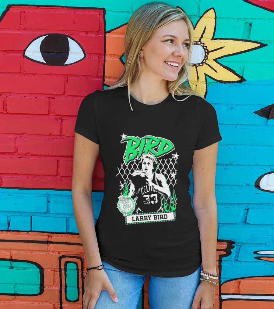 Boston Celtics Larry Bird NBA Player Number 33 T-Shirt