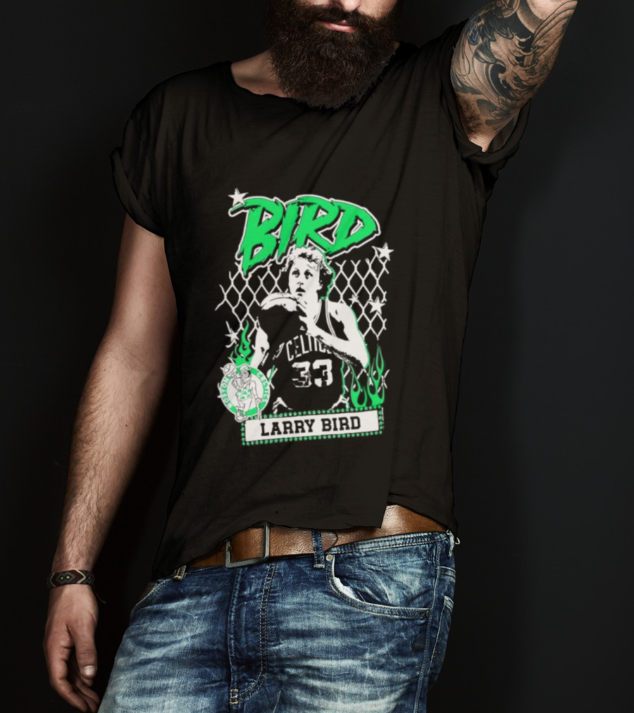 Boston Celtics Larry Bird NBA Player Number 33 T-Shirt