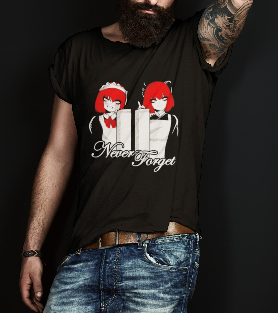 Maid Anime 9 11 Twin Towers Never Forget T-Shirt