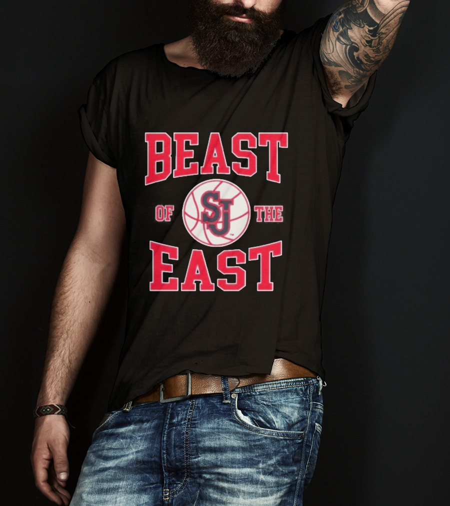 St. Johns Red Storm Beast Of The East Basketball SJ T-Shirt