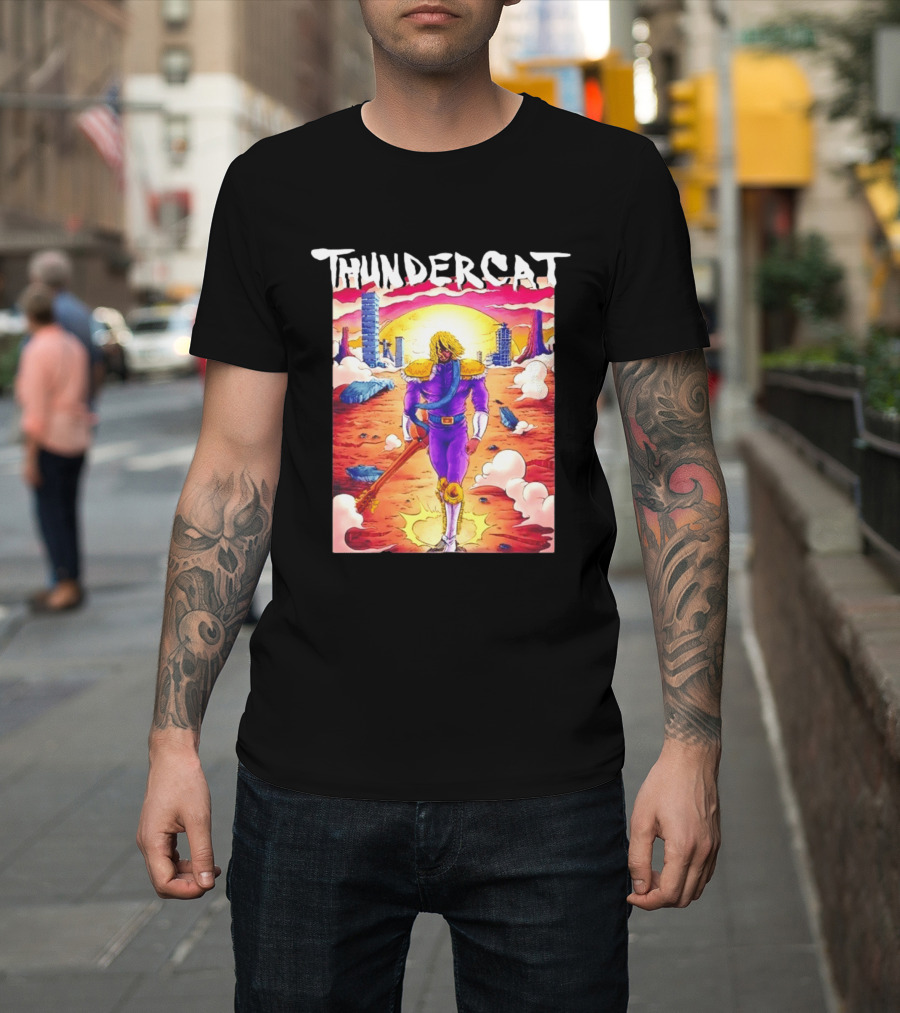 Thundercat It Is What It Is Tour 2021 Futuristic Warrior Desert Scene T-Shirt