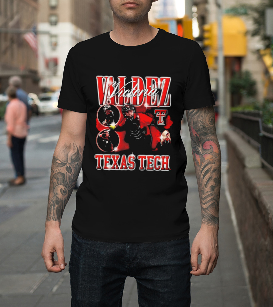 Valdez Number 8 Texas Tech 90s Bootleg T-Shirt