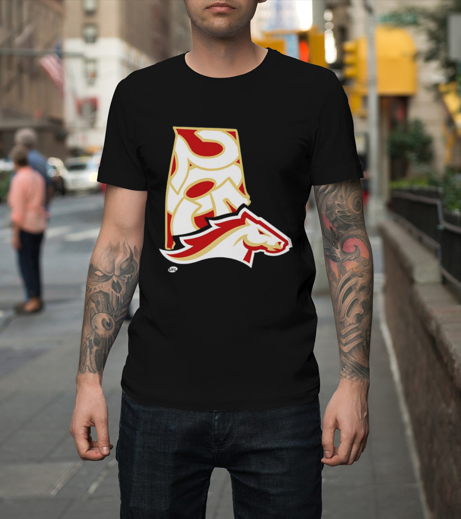 Arkansas Razorbacks Map Logo With Horsehead T-Shirt